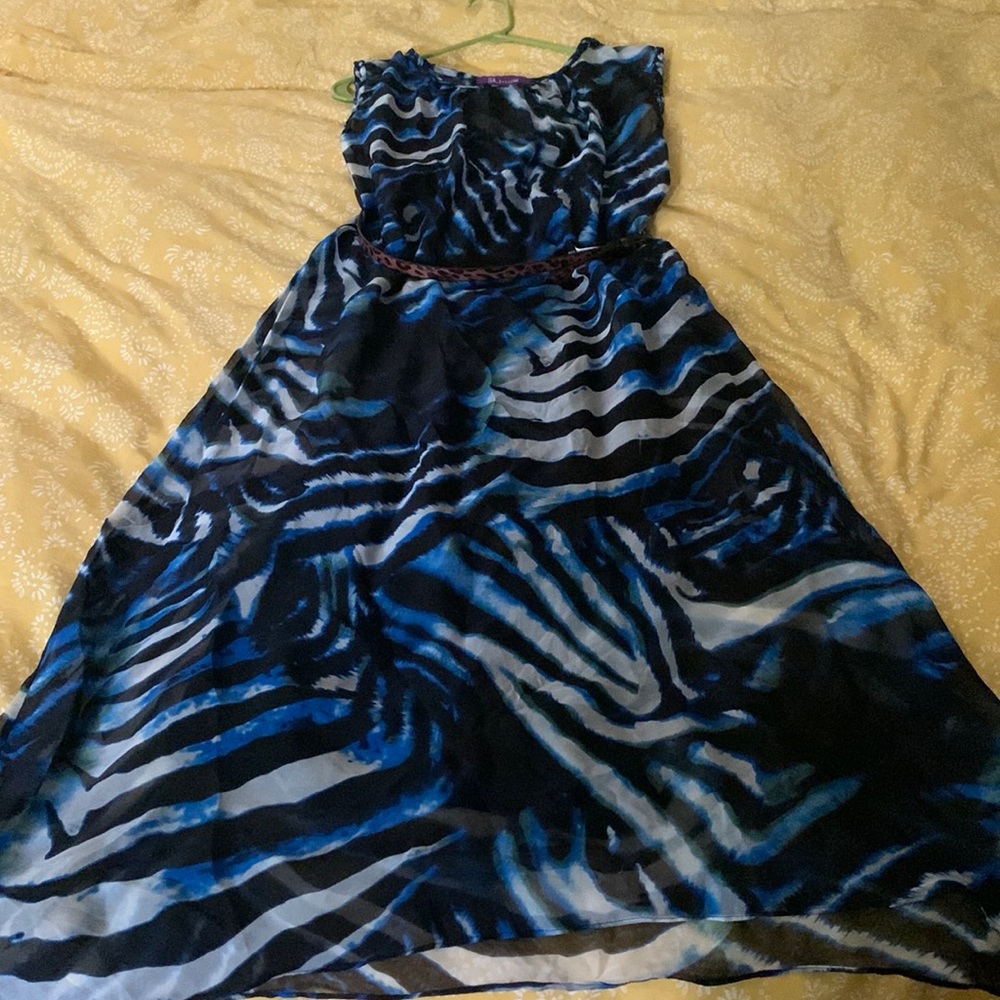 Double layer long dress bought in new like new a free item w/ purchase
